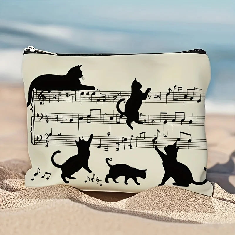 Cat Print Makeup Bag
