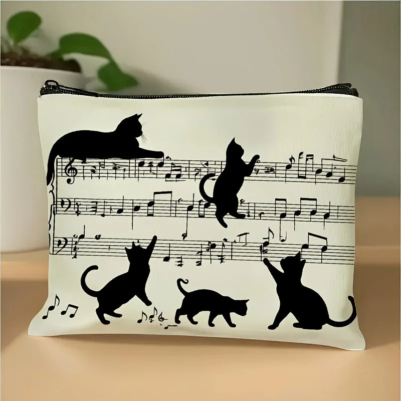 Cat Print Makeup Bag
