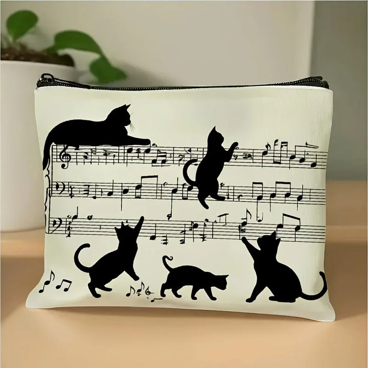Cat Print Makeup Bag